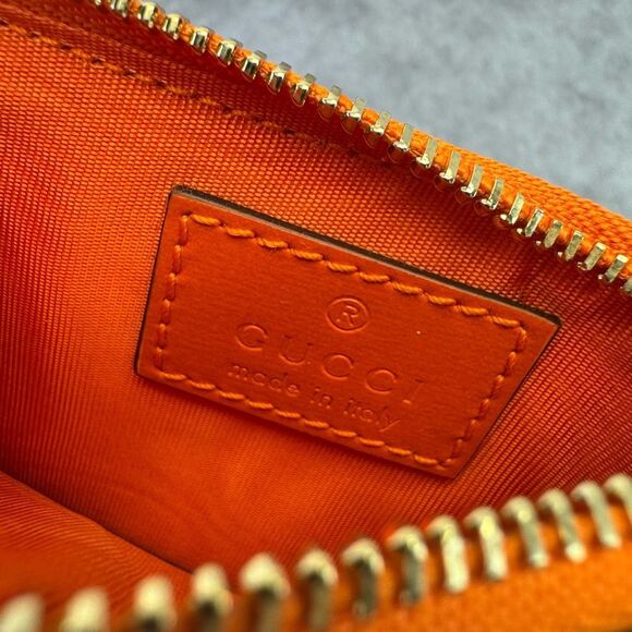 Gucci Luce Orange Card Case Wallet Holder - Picture 11 of 12